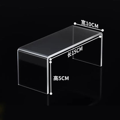 5mm Thick Acrylic Clear Storage Rack Desktop Display Cosmetics Storage Table Elevated Partition Board Toy Perfume Storage Rack