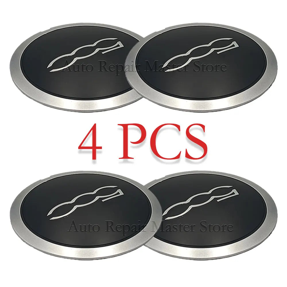 51884863 68078419AC 68078421AC 4PCS 133mm Hubcap Wheels Centre Hub Caps Set Dust Cover Wheel Hub Cap Replacement for Fiat 500