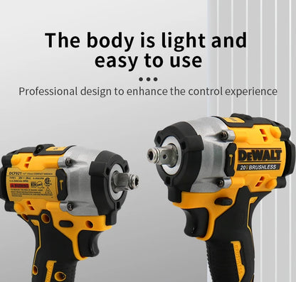 Dewalt DCF921 Cordless Electric Brushless Impact Wrench High Torque LED Light 406N.m Lightweight Professional Power Tool