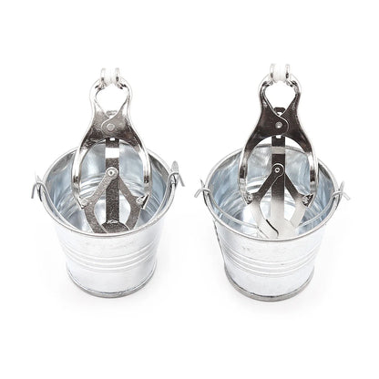 Nipple Clip Metal Chain Clip Clitoral Clip Adult Sex Toy Slave Bucket BDSM Small Water Bucket Silver Iron Chain Clip Suitable Fo