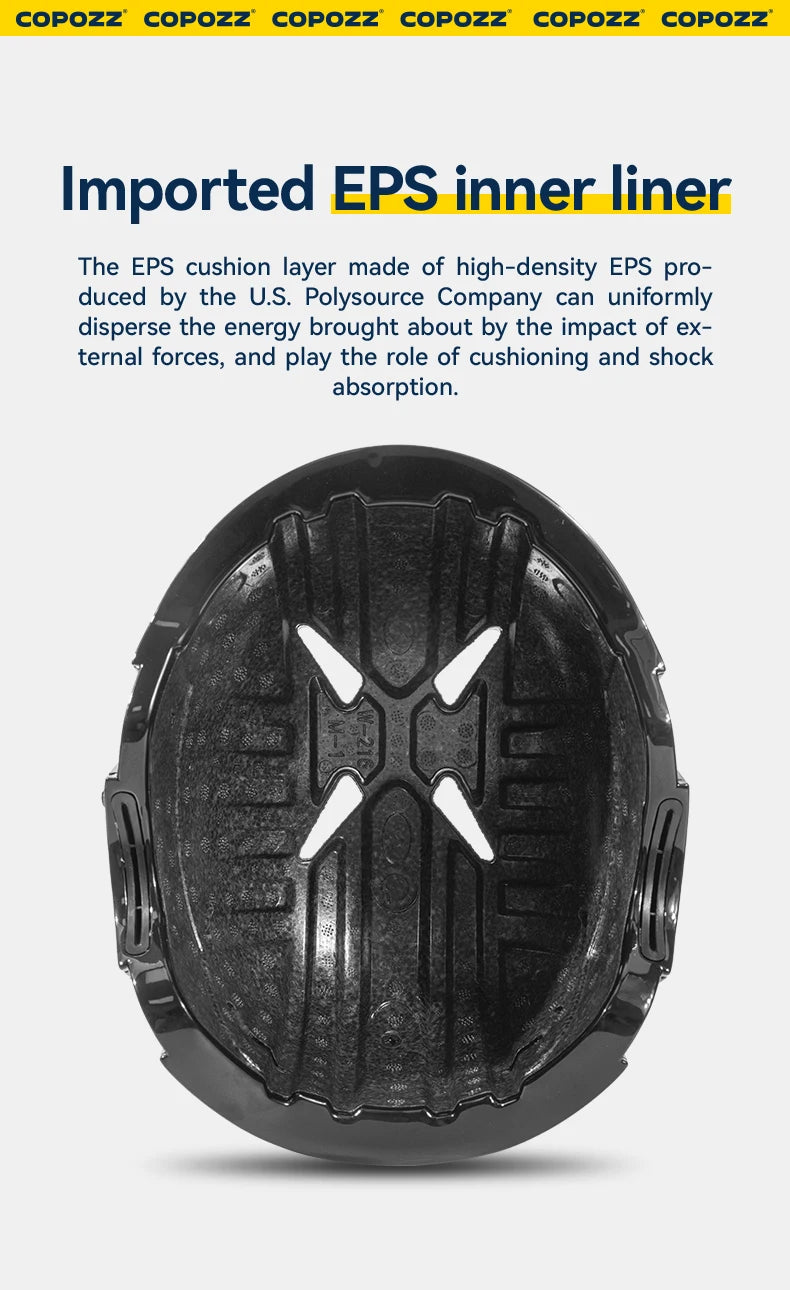 COPOZZ Certificated Ski Helmet Husband Integrally-Molded Snowboard Helmet with Magnetic Bukcle Motorcycle Snow Men Women Adult