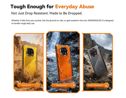 Cubot KingKong ES 5 Rugged Smartphone Android 16 Up to  12GB RAM(6+6GB) 128GB ROM / 24GB RAM(12+12GB) 256GB ROM 6.88-Inch 120Hz Screen 7000mAh Battery NFC Face Recognition Fingerprint Recognition IP69K 64MP+16MP SCT620