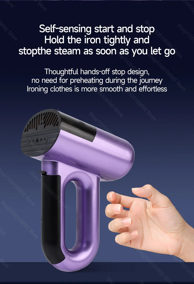 Handheld Powerful Adsorption Vacuum Steamer Iron 2 in 1 Steam Ironing Dry Ironing Garment Steamer Smooth Out Stubborn Wrinkles