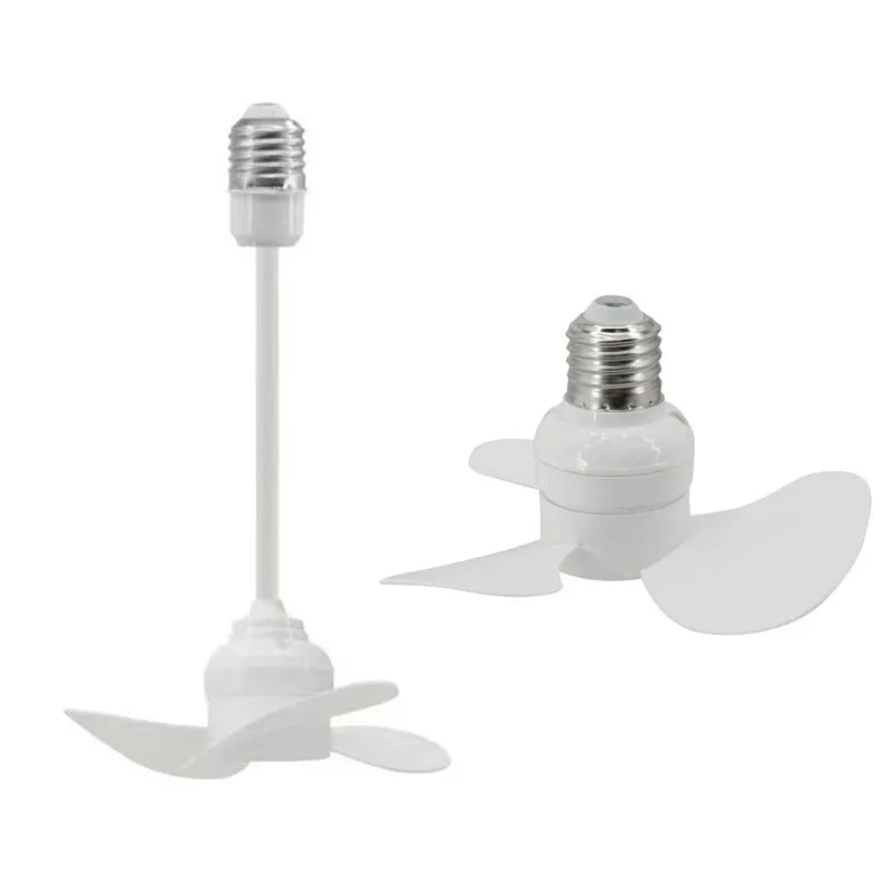 Indoor Ceiling Fan With E27 Screw Base Brushless Motor Providing Quiet Efficient Air Movement Lamp Socket Fan 14CM Compact Size