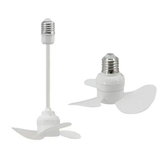 Indoor Ceiling Fan With E27 Screw Base Brushless Motor Providing Quiet Efficient Air Movement Lamp Socket Fan 14CM Compact Size