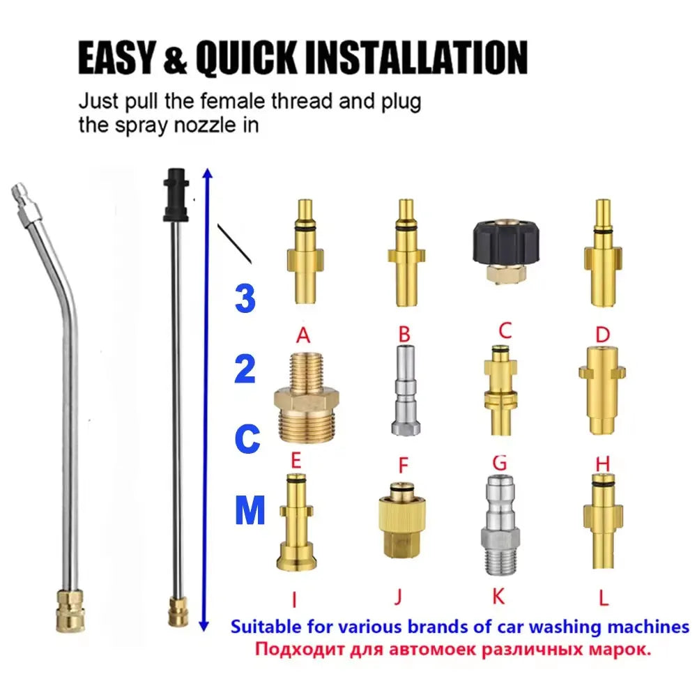 Undercarriage Cleaner Water Broom Car Chassis Wash For Karcher/Parkside/Black Decker Wash The Bottom Of The Car Washer Nozzles