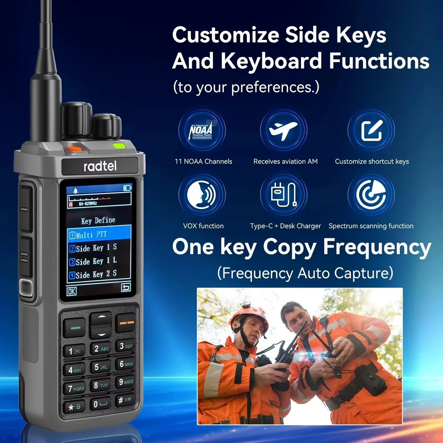 Radtel RT-880G 10w APRS+GPS Ham Radio with Cross Band Repeater Short Wave HF SSB CB  Walkie Talkie  AM USB LSB CW 1024 Channels