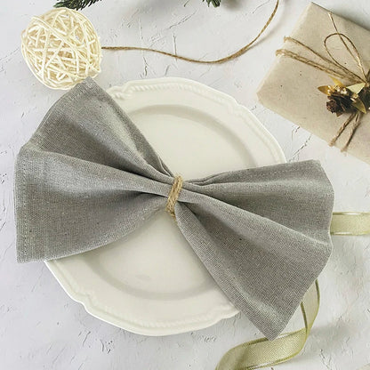 6pcs Cloth Napkins 30X45CM Orange Cotton Polyester Blend Kitchen Washable Dinner Reusable Napkins Wedding Party Table Decoration