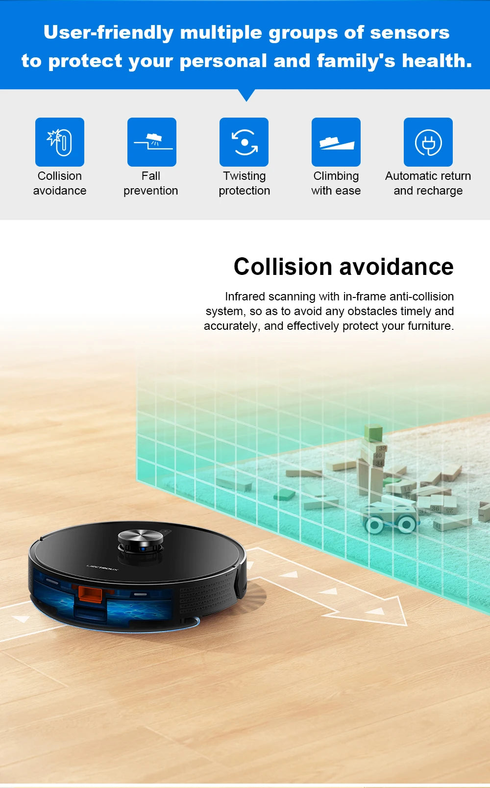 Robot Vacuum Cleaner Liectroux/LILIN X6,Laser System,Multiple-Floor Maps,Restricted Area Setting for Home Carpet Cleaning