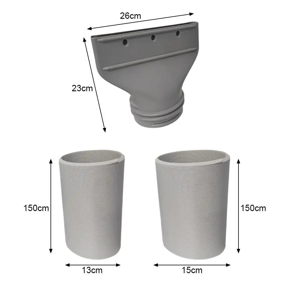 15CM Flat Mouth Joint Exhaust Duct Portable Mobile Air Conditioner Window Duct Pipe Hose Interface Connector Flat Nozzle