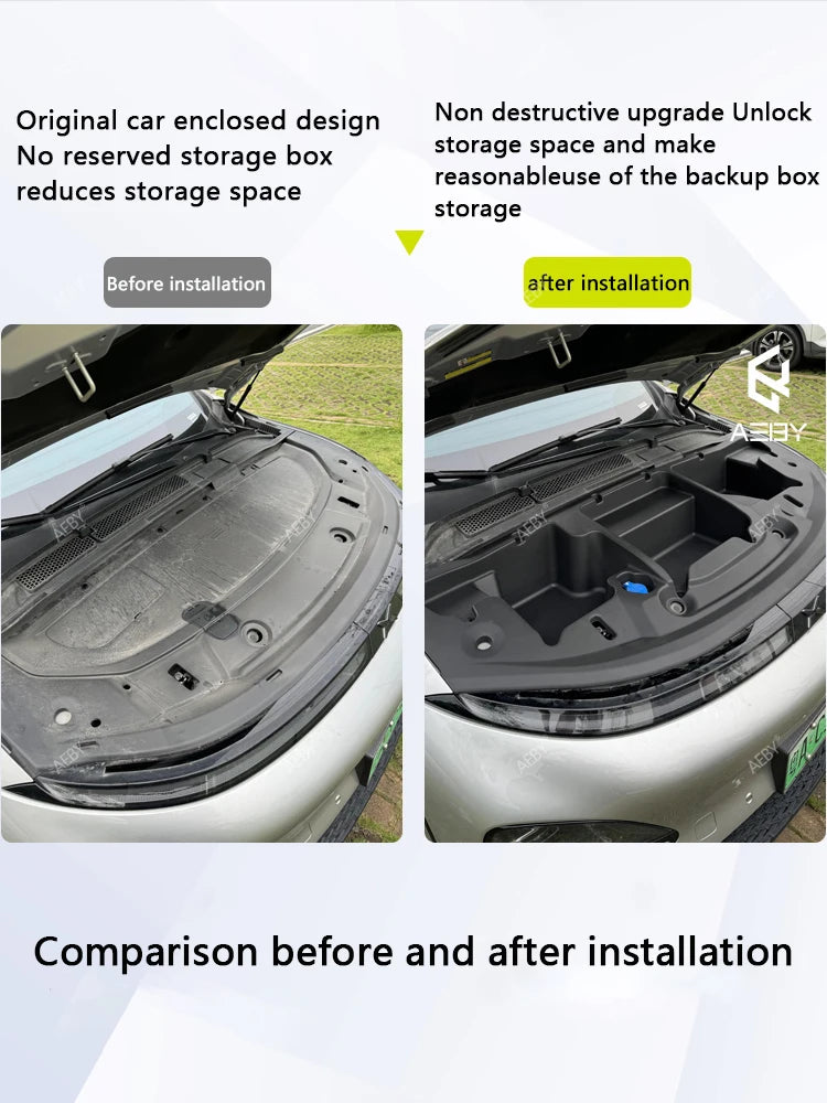 Car Front trunk storage box For Xpeng G6 2023-2026 Large-Capacity Motivation cabin Storage Box Modification Auto Accessories