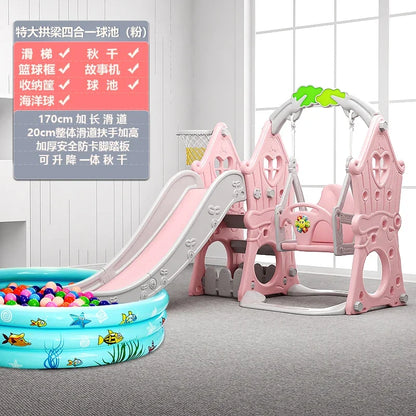 Tqh Children Slide Indoor Home Child Baby Slide and Swing Combination Baby Small Toy Family Amusement Park