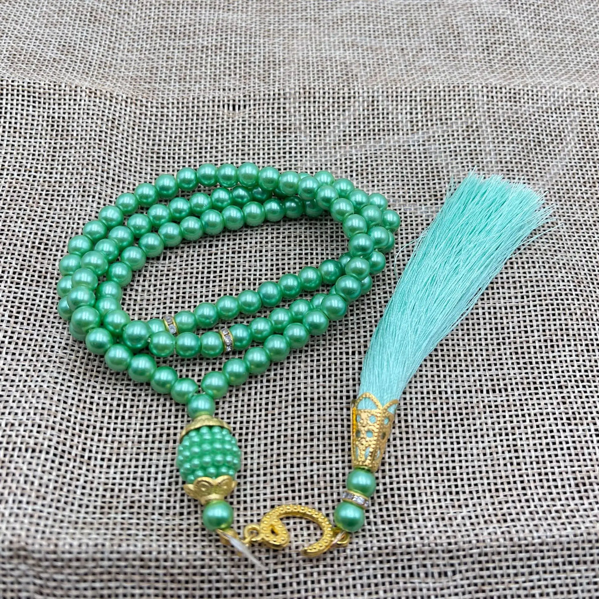 Muslim 99 Prayer Beads Tasbih Rosary Bracelet Islamic Misbaha Pearl Beads Tassel Necklace Ramadan Eid Jewelry for Women Men