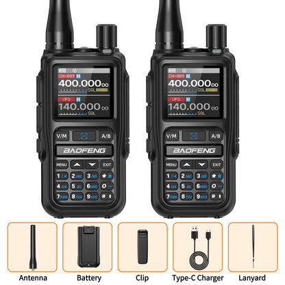 Baofeng UV-5R Mini Walkie Talkie Bluetooth Programming Wireless Copy Frequency Full Band 999CH AM FM Type-C Long Range Ham Radio
