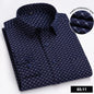 Men's Long Sleeve Shirt High-quality Fashion Casual Print Plaid Stripe Single Pocket Fit Business Formal Office Four Season Top