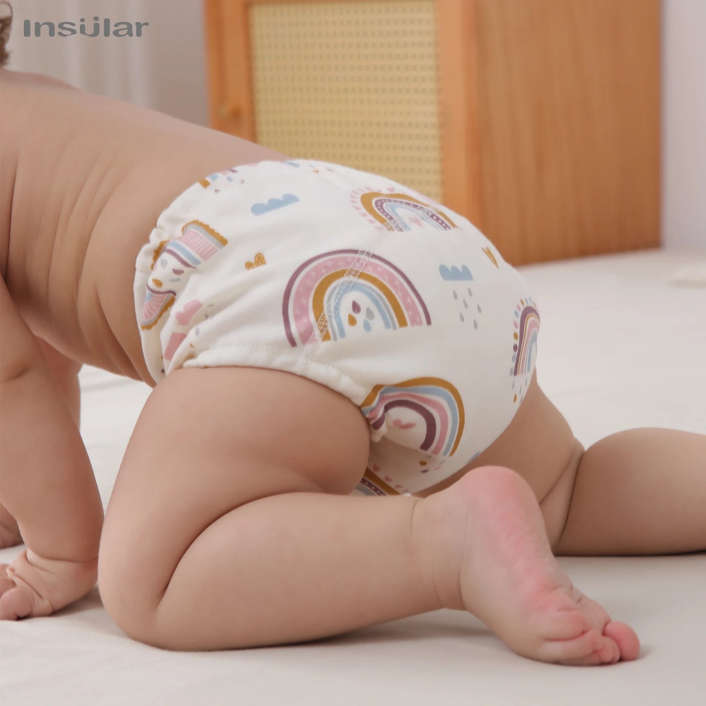 3pcs/Lot Baby Cotton Training Pants Panties 6 Layer Waterproof Cloth Diapers Reusable Toolder Nappies Diaper Baby Underwear