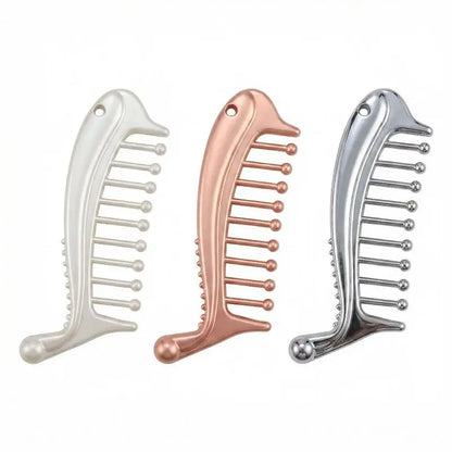 Manual Head Massager Scalp Comb Protable Stainless Steel Gua Sha Facial Tool Trigger Point Massager Tool For Foot Hand Back