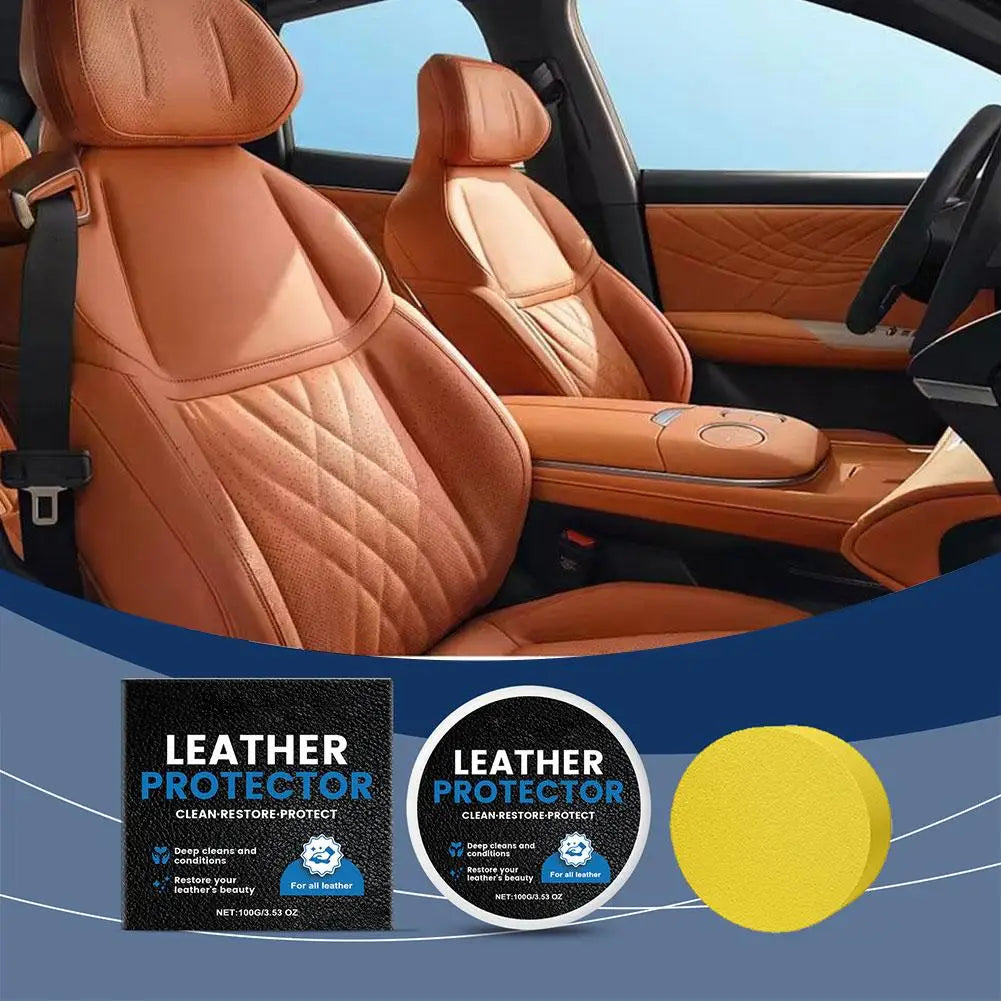 2/1Box Car Leather Care Cream Deep Nourishment And Repair Restore Tool Leather Cleaning Cream Restoration Car Interior Polishing