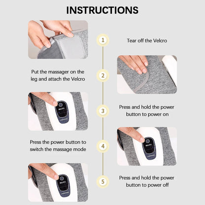 Eletric 360° Air Pressure Calf Massager Wireless Leg Massage 3 Mode Airbag Compresstion Relax Foot Calf Muscle Relieve Fatigue