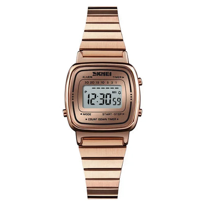 SKMEI 1901 Luxury Women Watches Small Dial Digital Chrono Calendar Watch Waterproof Ladies Wristwatch Clock Montre femme 1620