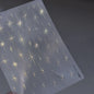1pcs Sparkle 5D Embossed Star Nail Sticker Metallic Silver Starlight Nail Decals 8*10cm Adhesive Manicure Slider Supplies #Y2K