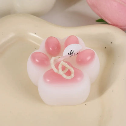 Cat Paw Shaped Scented Candle Handmade Decor For Pet Birthday Valentine Wedding Souvenir Diy Home Party Ornament Gift