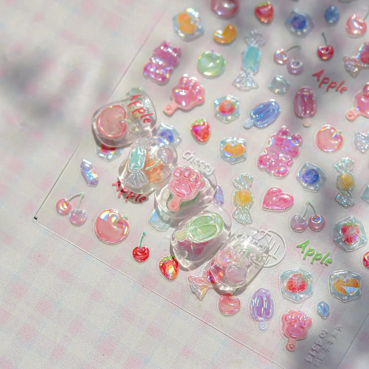 Colorful Water Bubble 5D Nail Art Stickers Goldfish Koi carp Dreamy Polarized Dreamlike Self Adhesive Delicate Manicure Decals