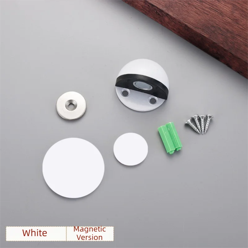 No-Drill Magnetic Door Stopper: Silicone Anti-Collision Buffer for Glass & Bedroom Doors - Windproof Floor Mount