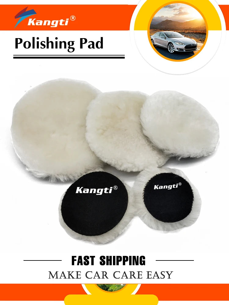 Wool Polishing Pad car polishing pad 3"4"5"6"7" inch polish waxing pads Wool Polisher Bonnet For Car paint Care