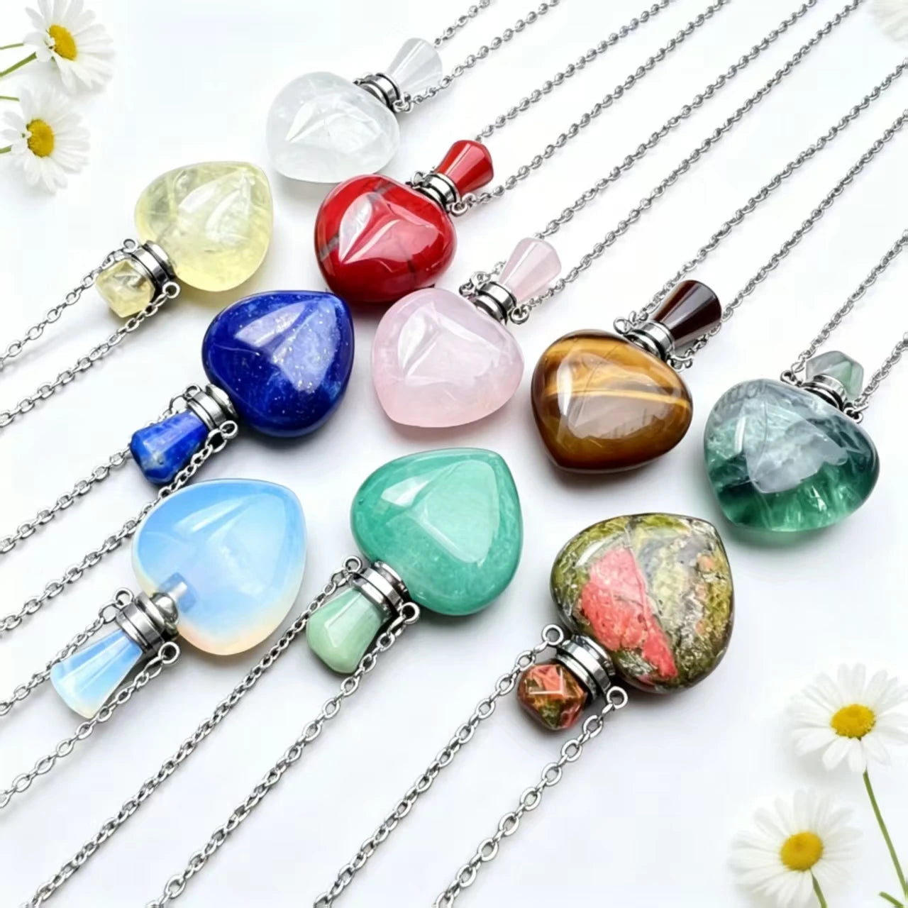 S17 Heart Crystal Pet Cremation Urn Necklace Keepsake Pendant Hold Pet Hair Ashes Memorials Jewelry For Dog Cat Remembrance Gift