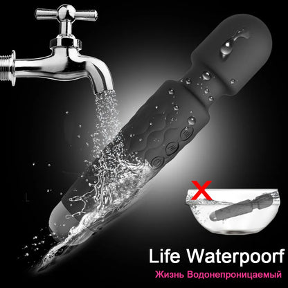 AV Vibrator Wand Personal Massager Clit Stimulator Sex Toy for Women 20 Patterns 8 Speeds Rechargeable Mini Vibrators Adult Toys