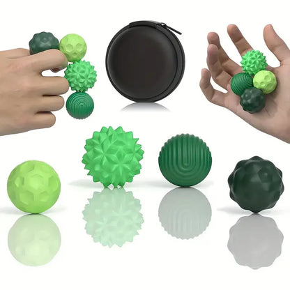 Fidget Toys Magnetic Stress Balls for Adults Silicone Stress Relief Sensory Toy Finger Toy for Office Decoration 4 Fun Textures