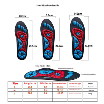 Plantar Acupoint Massage Insoles Men Women Magnetic Therapy Massage Insole Arch Support Orthopedic Shoe Pads 2Pcs/4Pcs