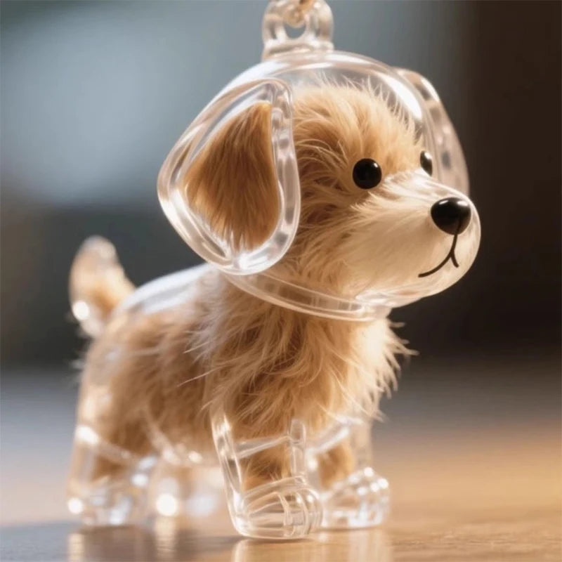 New Clear Puppy Hair Memorial Keepsake Capsule Pet's Dog Fur Container DIY Pendant Keychain Decor Pet Lovers Home Display Gifts
