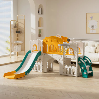 Children's Slide Outdoor Indoor Domestic Baby Sports 8 in 1 Slide Playset Family Multifunction Amusement Park Toys