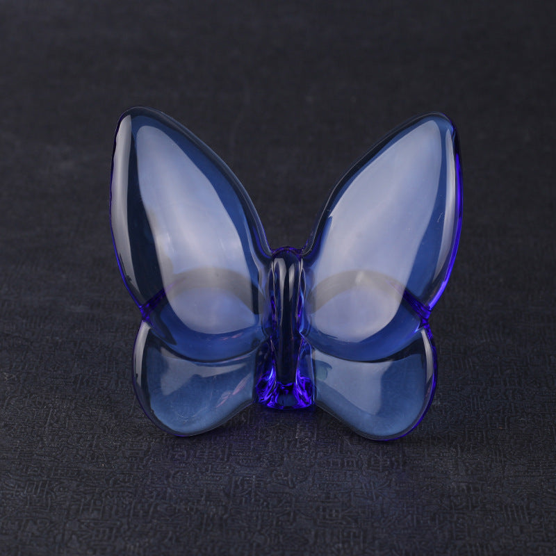 Crystal Papillon Butterfly Wings Fluttering Glass Lucky Butterfly Ornaments Home Decoration Crafts Accessories Birthday Gift
