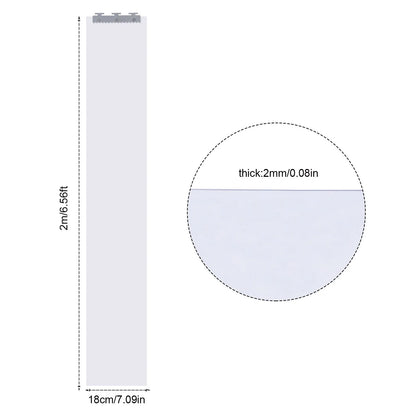 7Pcs PVC Strip Curtains,200x105cm Transparent Soft Door Strips Screen 2mm Thick Windproof Waterproof Antistatic Door Curtain Kit