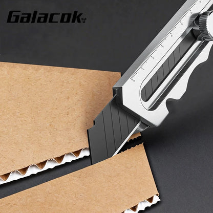 Stainless Steel Utility Knife 6 In 1 Multi-Function Opener Retractable Box Cutter Portable Office Home Courier Unboxing Knifes