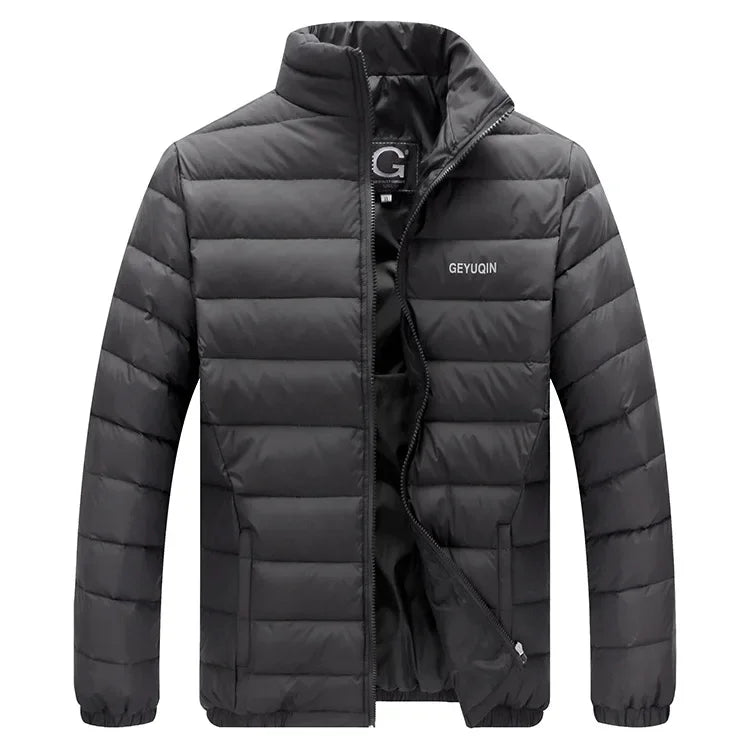 Quality Stand Collar Winter Duck Down Coats Men Warm Light Down Jackets Male Father's Down Coat Fashion Puffer Jackest  JK-826