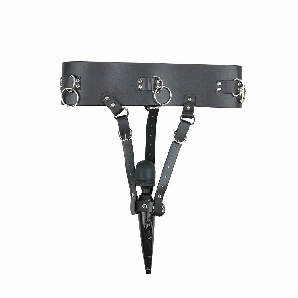 Adjustable Chastity Devices Harness Leather Sexy Belt Female Masturbator Leather Penis Bondage BDSM Restraints Sex Toys Adults