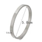 Hot Fashion Stainless Steel Jewelry Oval Bangle for Woman Child Charm Bracelet Party Love Wedding Brand Gift Wholesale