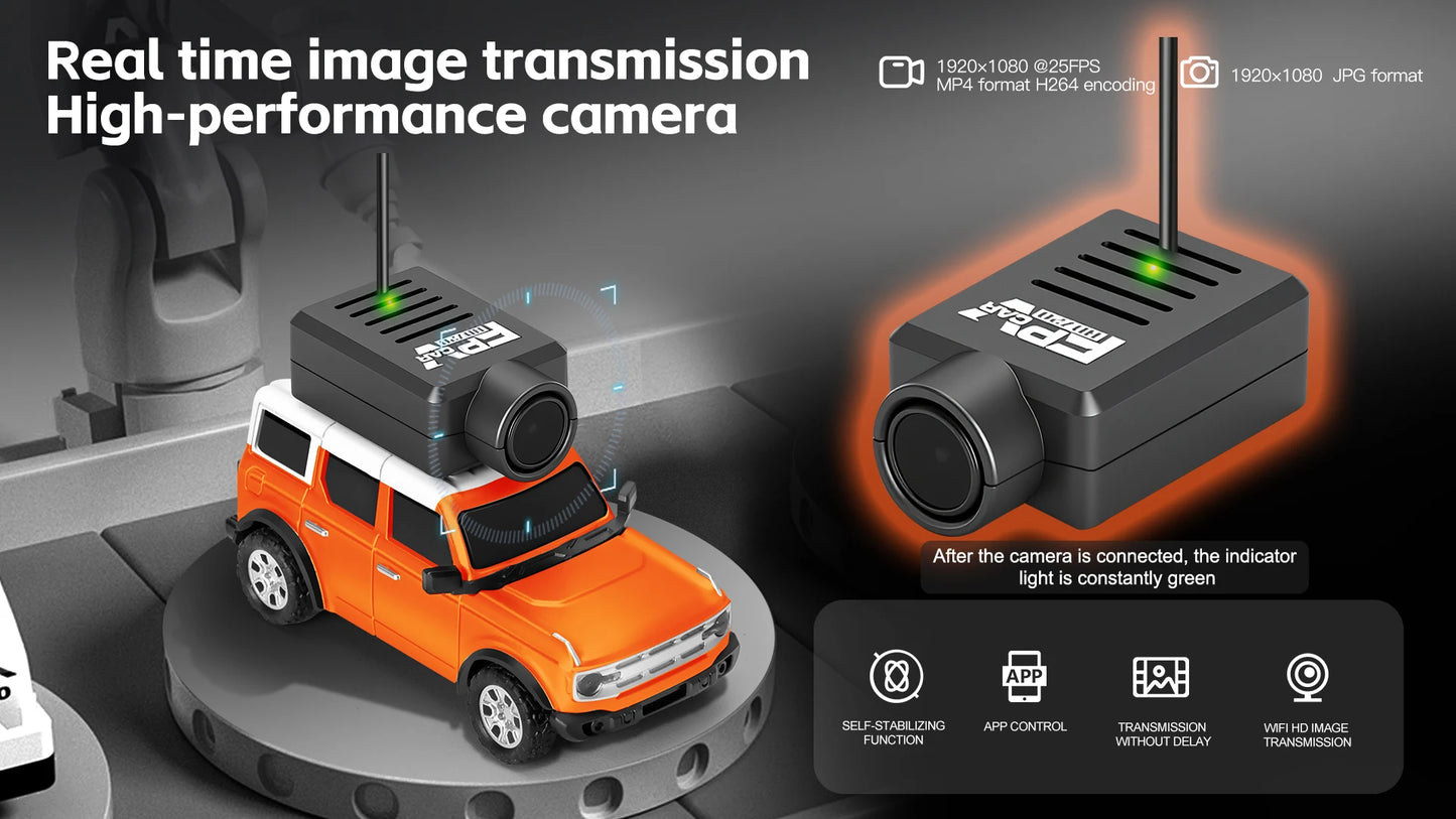 WLtoys 1/64 Mini RC Car with 720P FPV Camera Wifi APP Control 2.4G Reomte Contorl Racing Vehicle Toy for Children 6405 6406