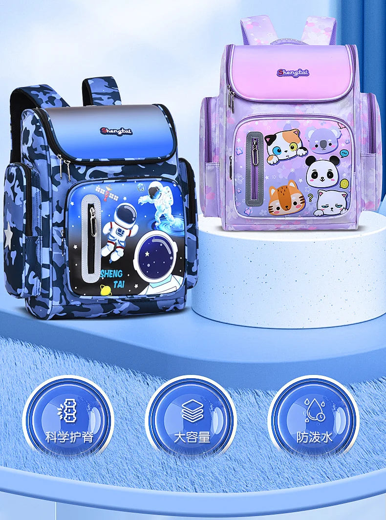 2026 Waterproof Children School bags for Boys Girls Kids Cartoon Schoolbag Orthopedic Primary School backpack mochilas infantil