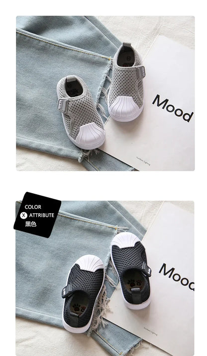 Children Casual Shoes Kids Sneakers for Toddlers Boys Girls Air Mesh Breathable Classic 2025 Spring Autumn Skate Shoes Anti-kick