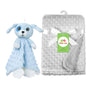 Custom Name Baby Blanket Personalized Baby Shower Gift Soft Minky Dot 2-in-1 Blanket & Lovey Set for Boys Girls