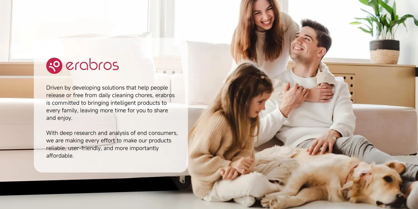 Erabros EV5 550W 70KPA Cordless Vacuum Cleaner Ultra-Strong Suction Power 80Mins Runtime Handheld Smart Vacuum Cleaner 4 Modes