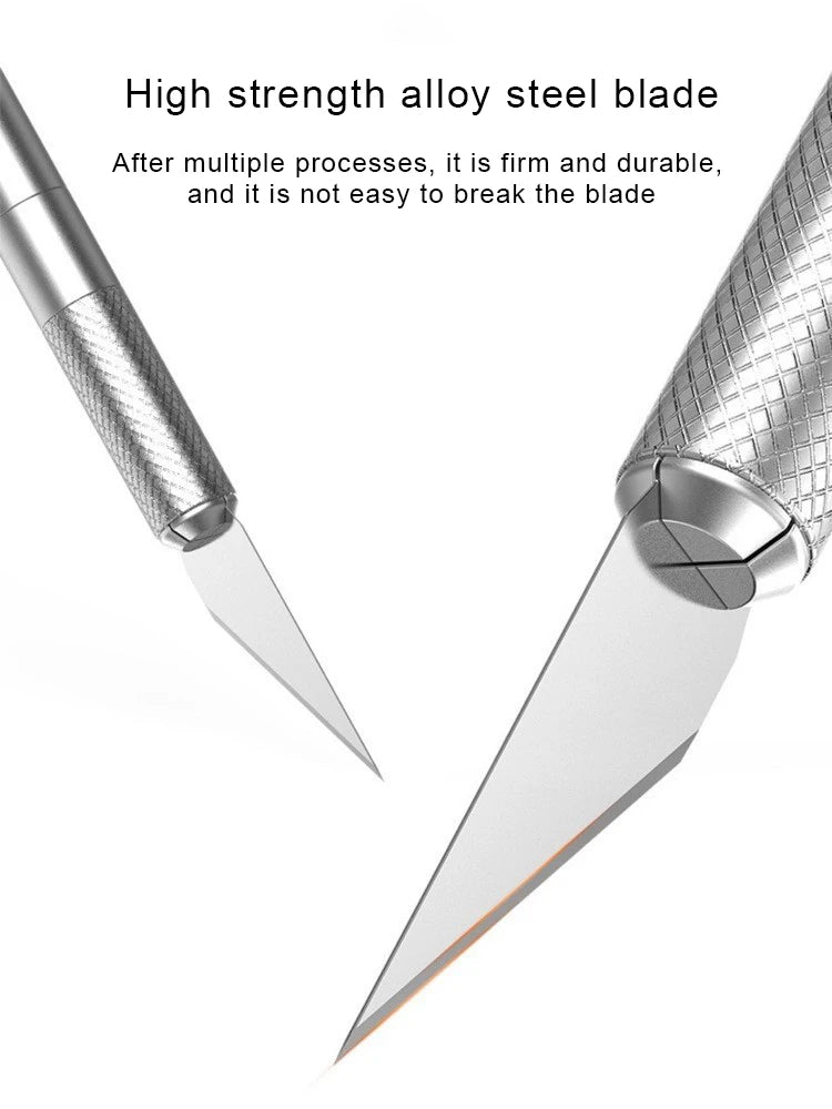 Engraving Non-Slip Metal Scalpel Knife Kit 5pcs Blades Cutter Craft Knives For Mobile Phone PC DIY Repair Hand Tool Accessories