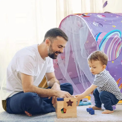 Starlight Dream Bed Canopy Play Tent for Kids Portable Fairy House Tunnel Cozy Playhouse Decor for Children Girls Boys