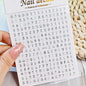 1Pc 3D Roman Letter Nail Stickers Gold/Silver/Black/Laser Alphabet Self Adhesive Decal Y2K English Words/Number Manicure Sliders