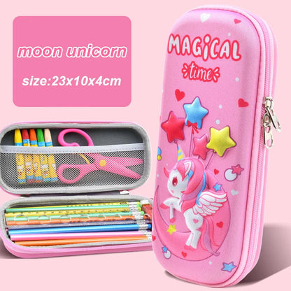 3D Kawaii Pencil Case EVA Large Capacity Waterproof Light Pencil Box for Student School Supply Stationery bag